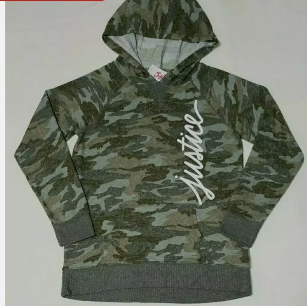 Justice Camo Hoodie Size 8